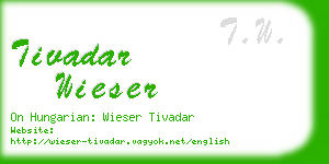 tivadar wieser business card